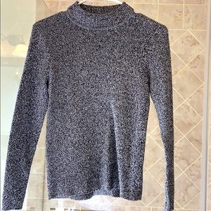 Karen Scott black grey and white sweater.